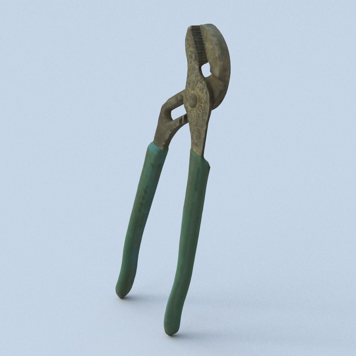Wrench Low Poly old pliers Low-poly 3D model_9