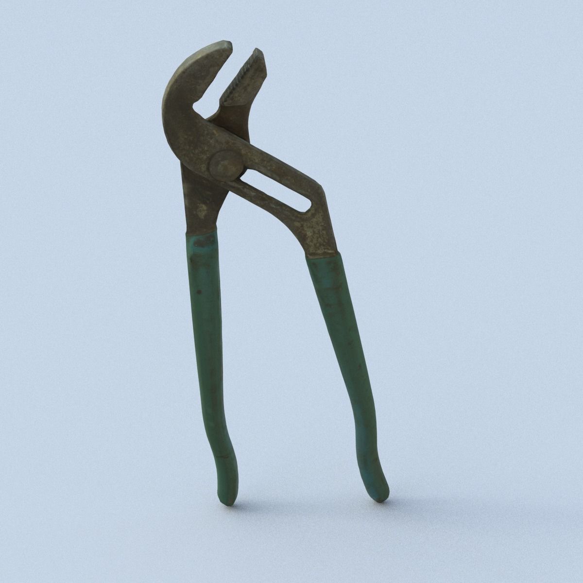 Wrench Low Poly old pliers Low-poly 3D model_6