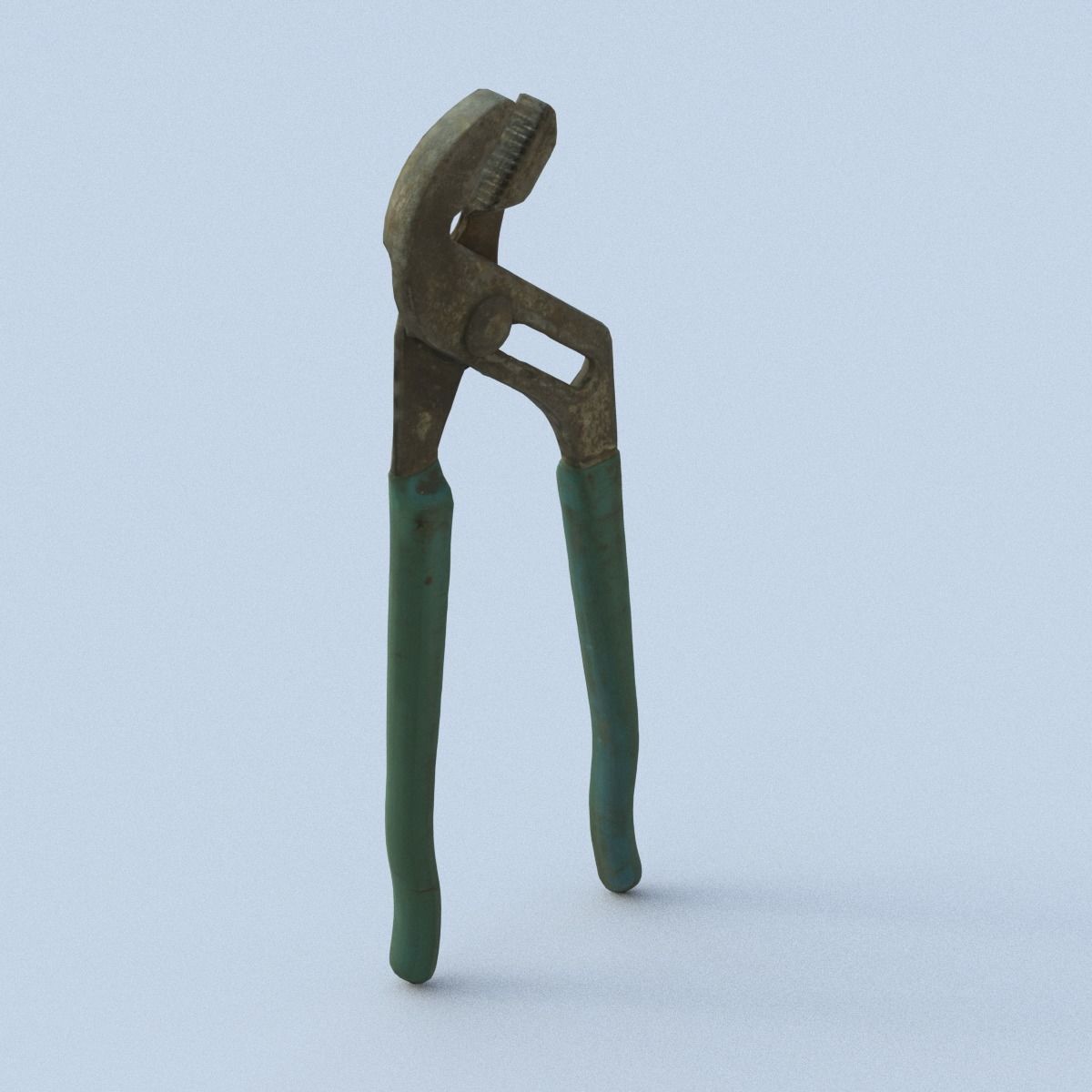 Wrench Low Poly old pliers Low-poly 3D model_8