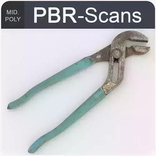 Wrench High Poly pliers 3D model
