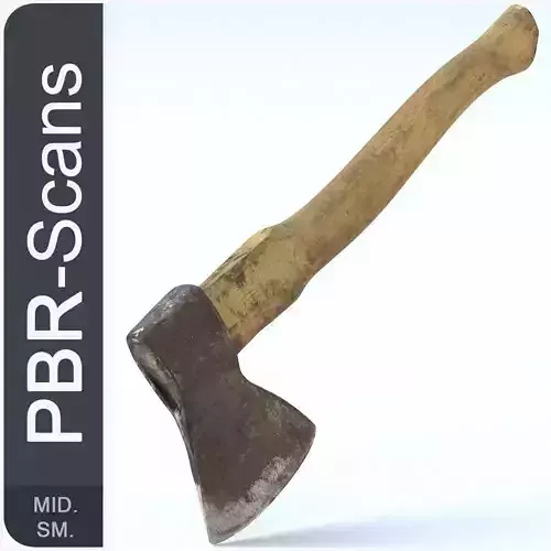 Hatchet Middle Poly 3D model