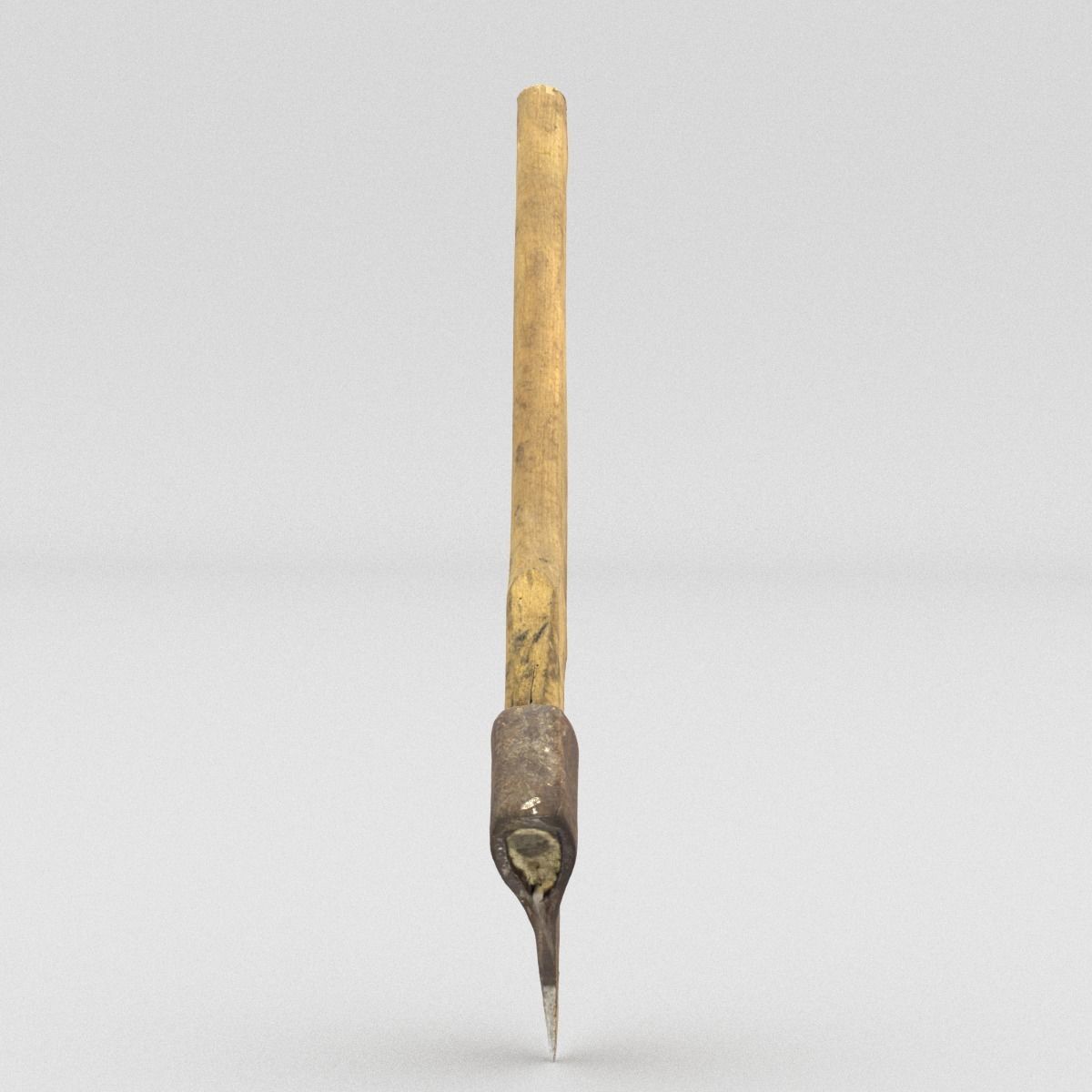 Hatchet High Poly axe with wooden handle 3D model_12