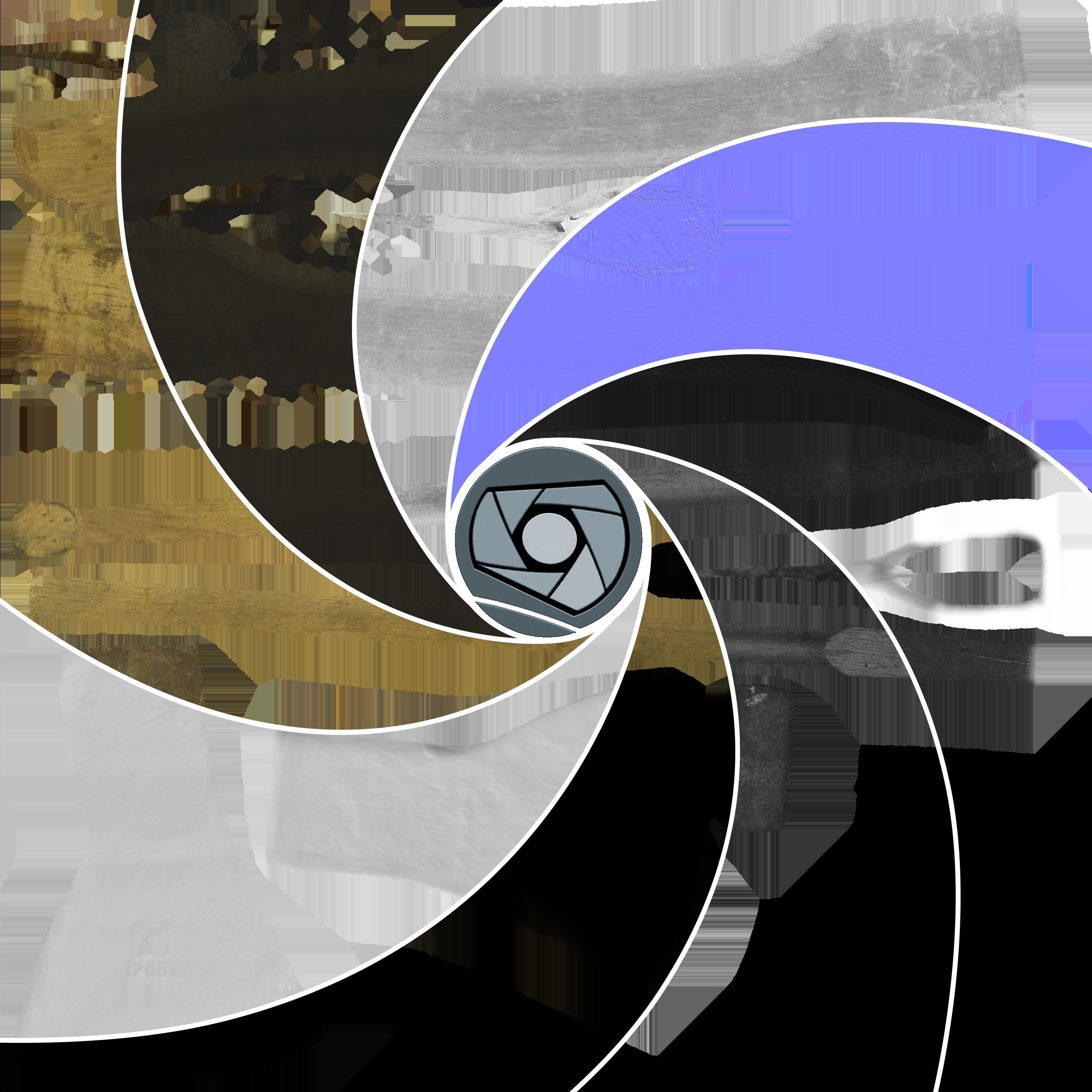 Hatchet High Poly axe with wooden handle 3D model_3