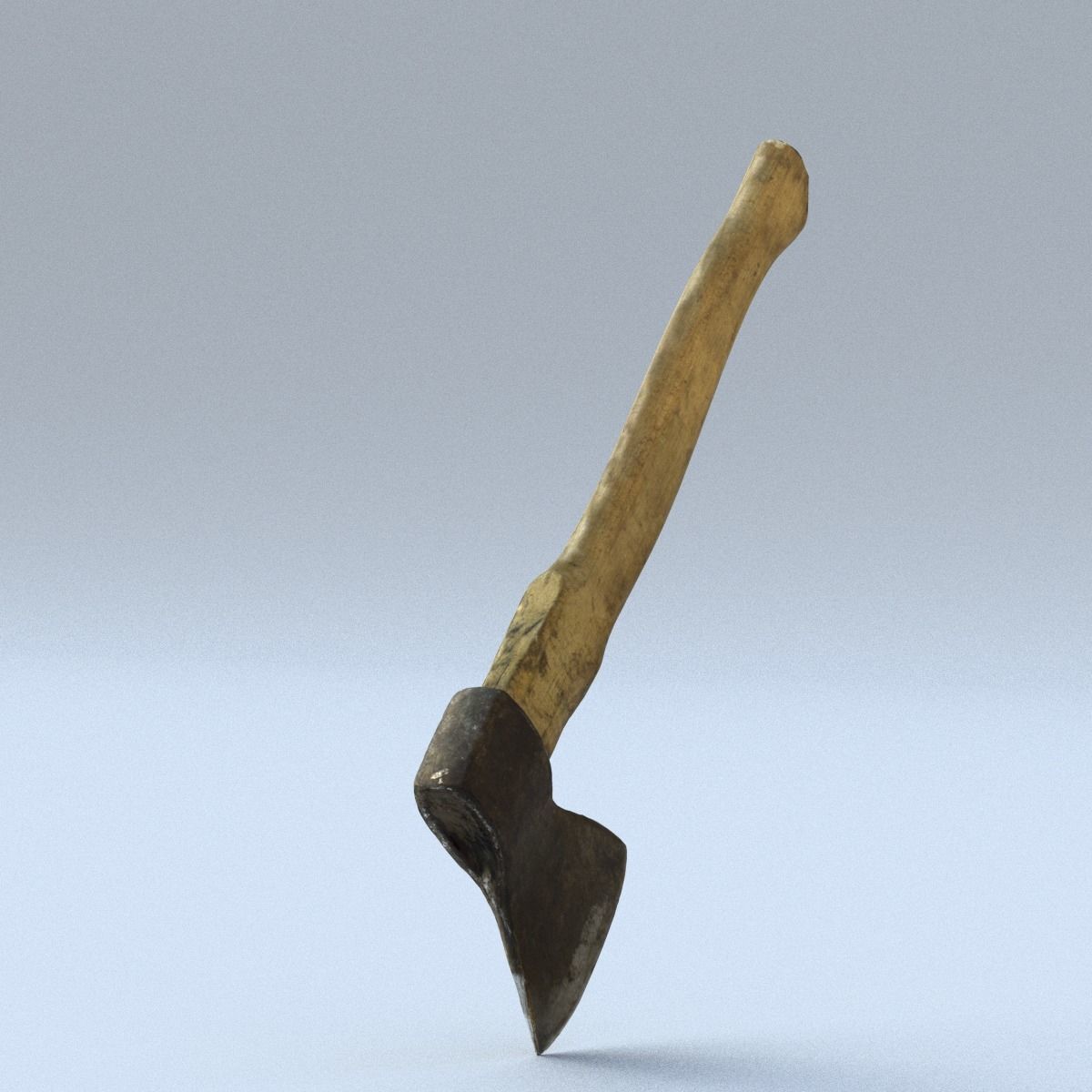 Hatchet Low Poly axe Low-poly 3D model_10