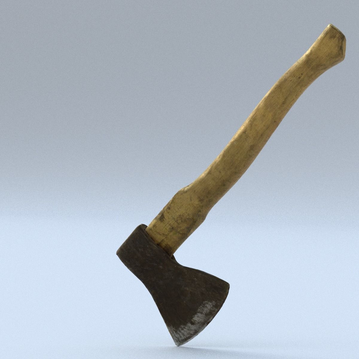 Hatchet Low Poly axe Low-poly 3D model_9