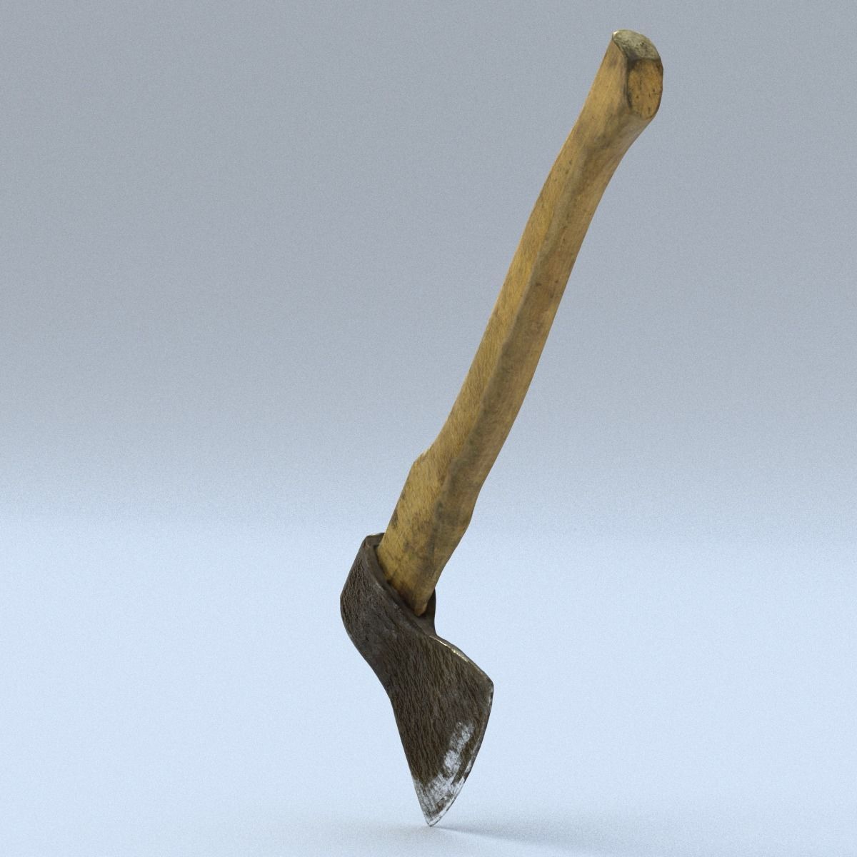 Hatchet Low Poly axe Low-poly 3D model_8