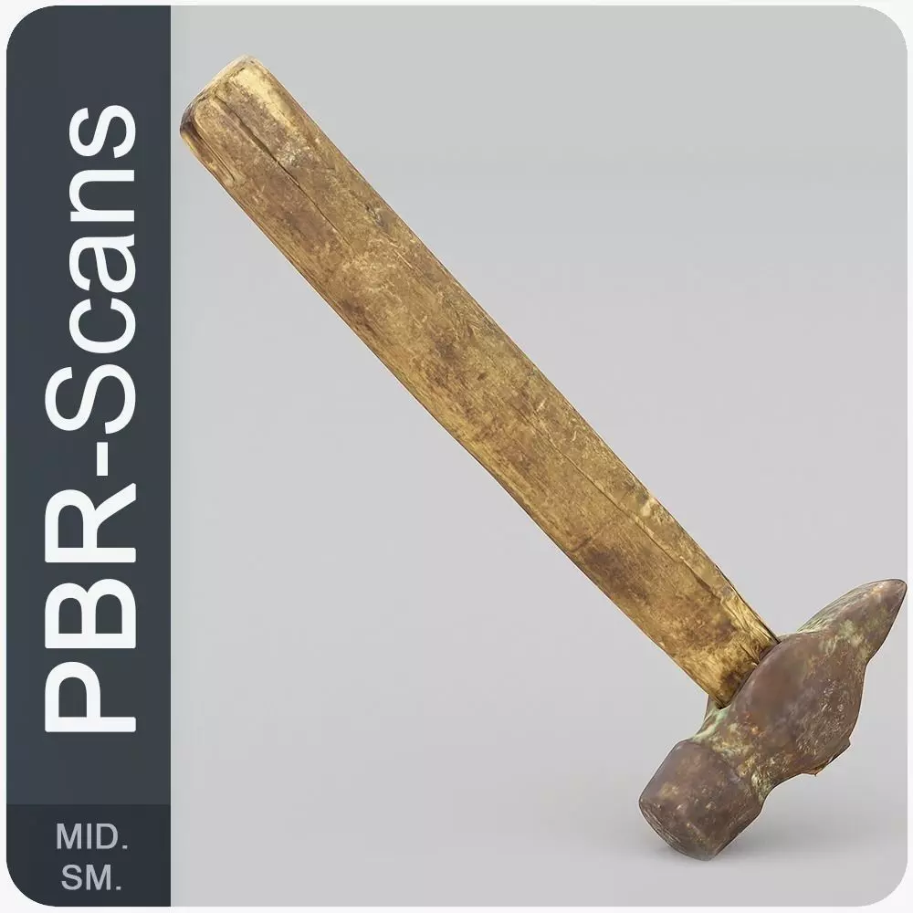 Hammer Middle Poly 3D model_0
