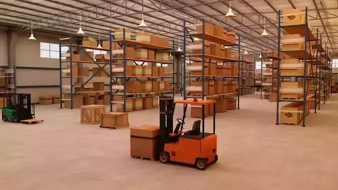Big Warehouse Pack Low-poly 3D model