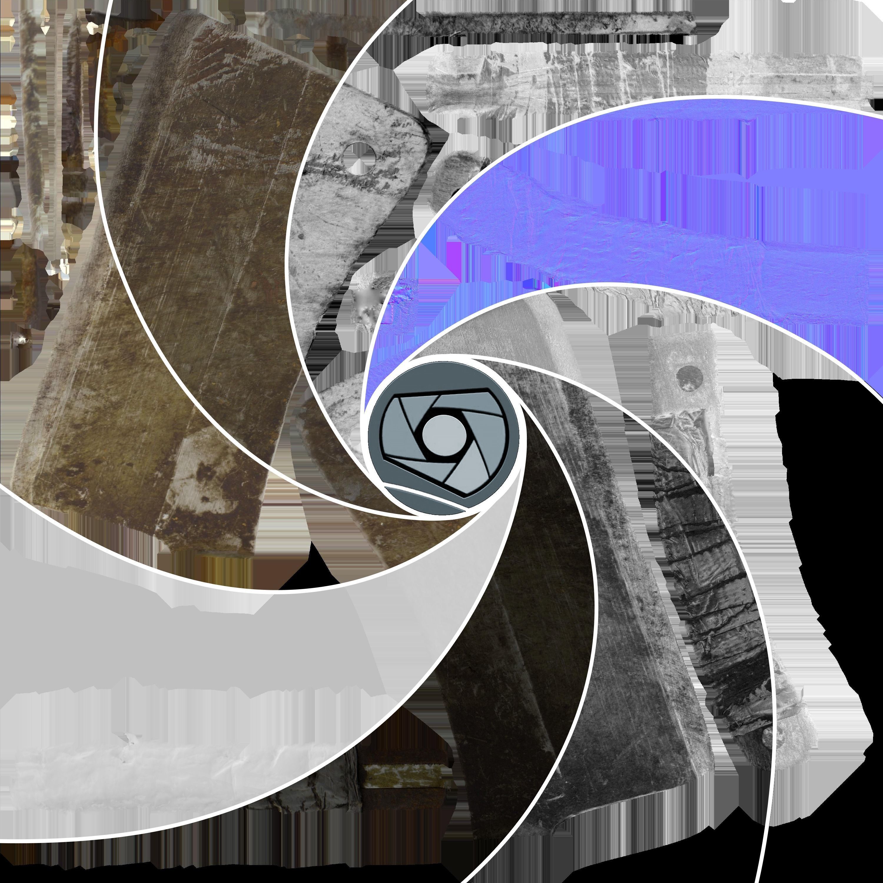 Cleaver Low Poly knife Low-poly 3D model_4