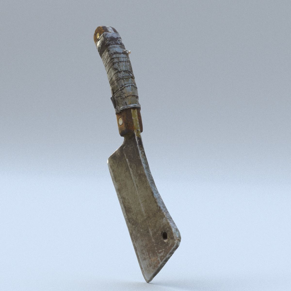 Cleaver Low Poly knife Low-poly 3D model_8