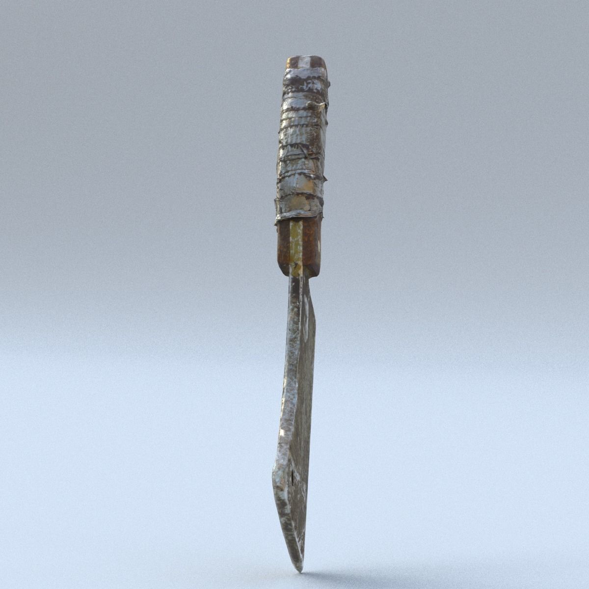 Cleaver Low Poly knife Low-poly 3D model_6