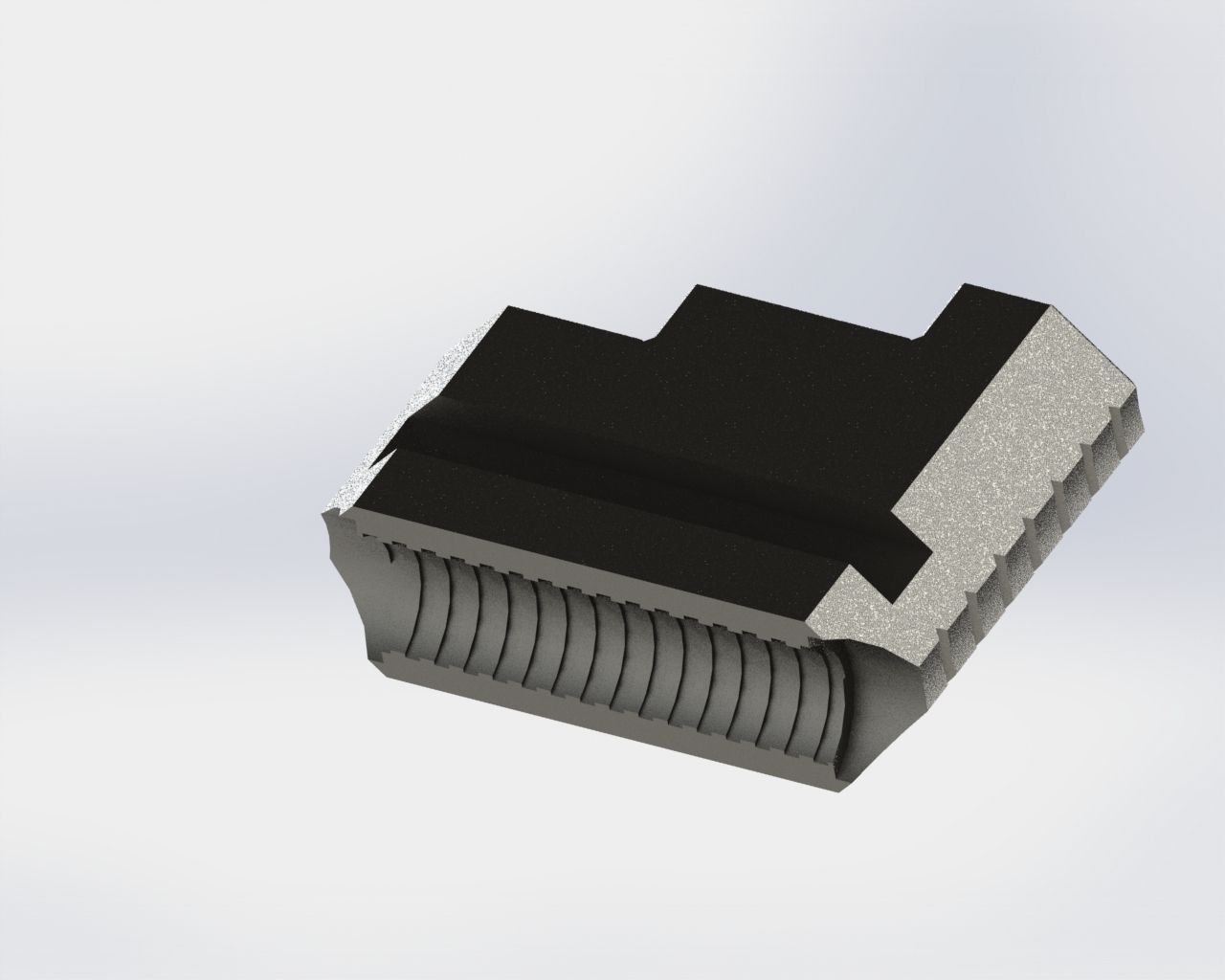 Jaw metal block 3D model_1
