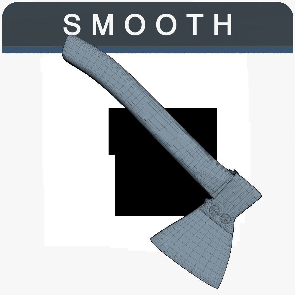 Hatchet Low Poly axe with wooden handle Low-poly 3D model_3