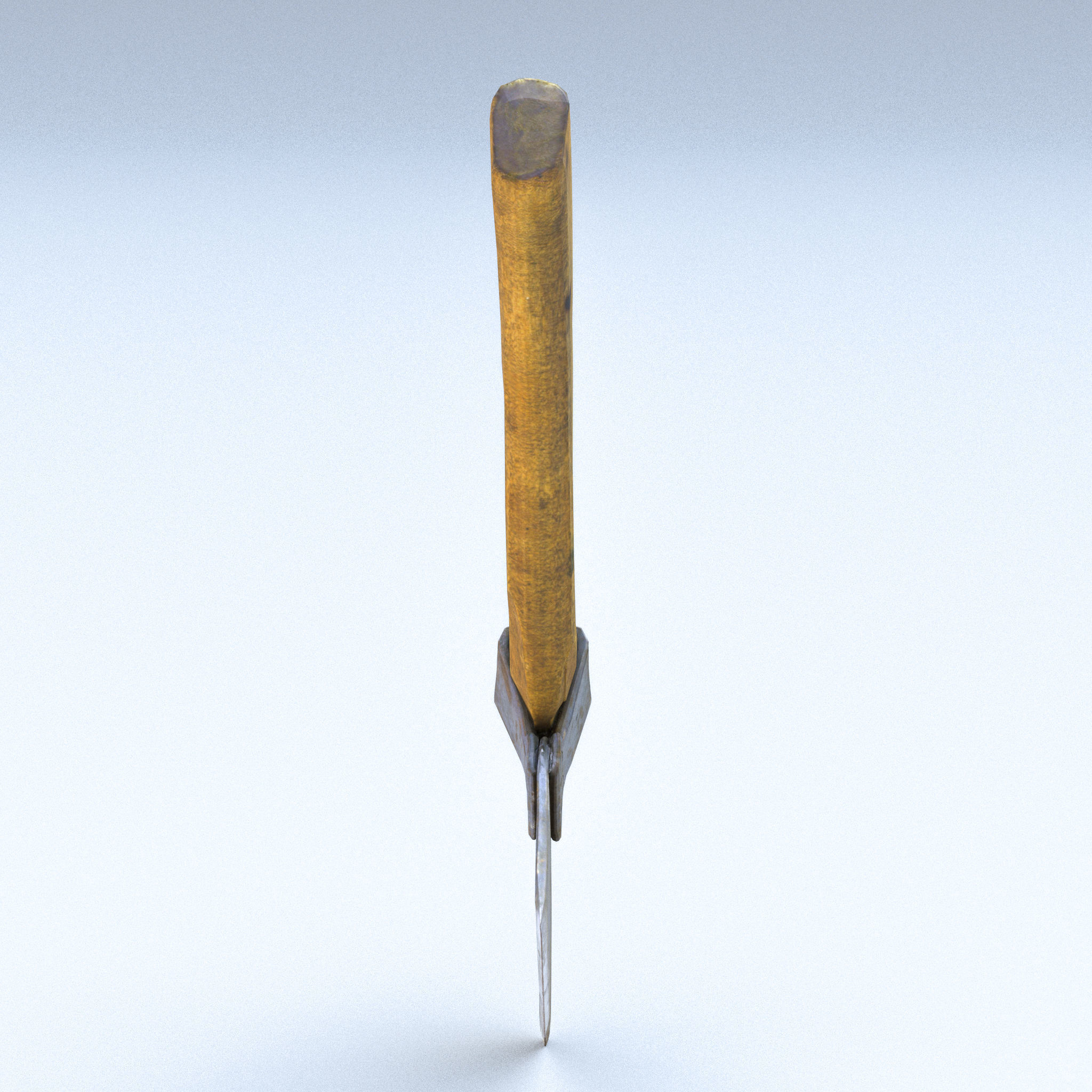 Hatchet Low Poly axe with wooden handle Low-poly 3D model_9