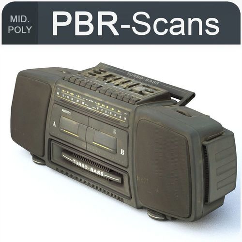 Music System Middle poly 3D model
