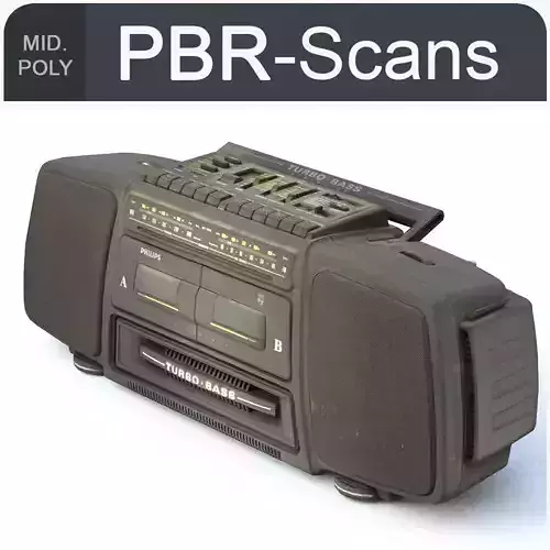 Music System Middle poly 3D model