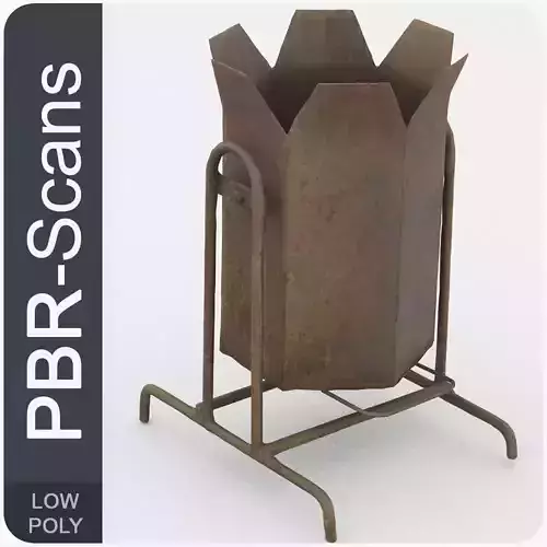 Rubbish Bin Low Poly