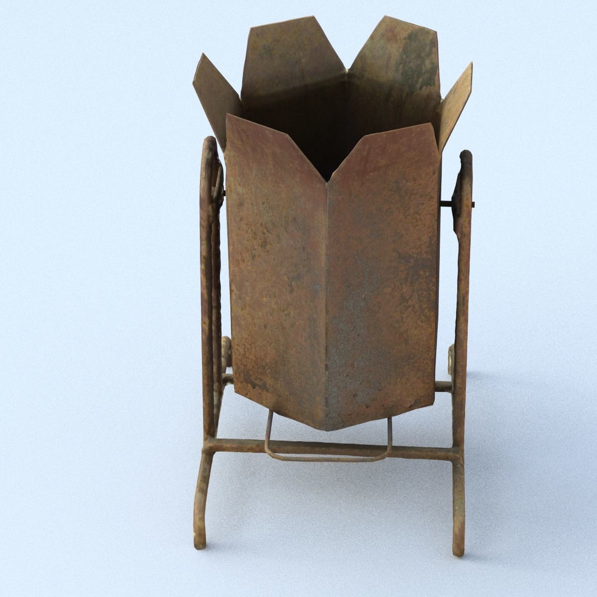 Rubbish Bin High Poly 3D model_9