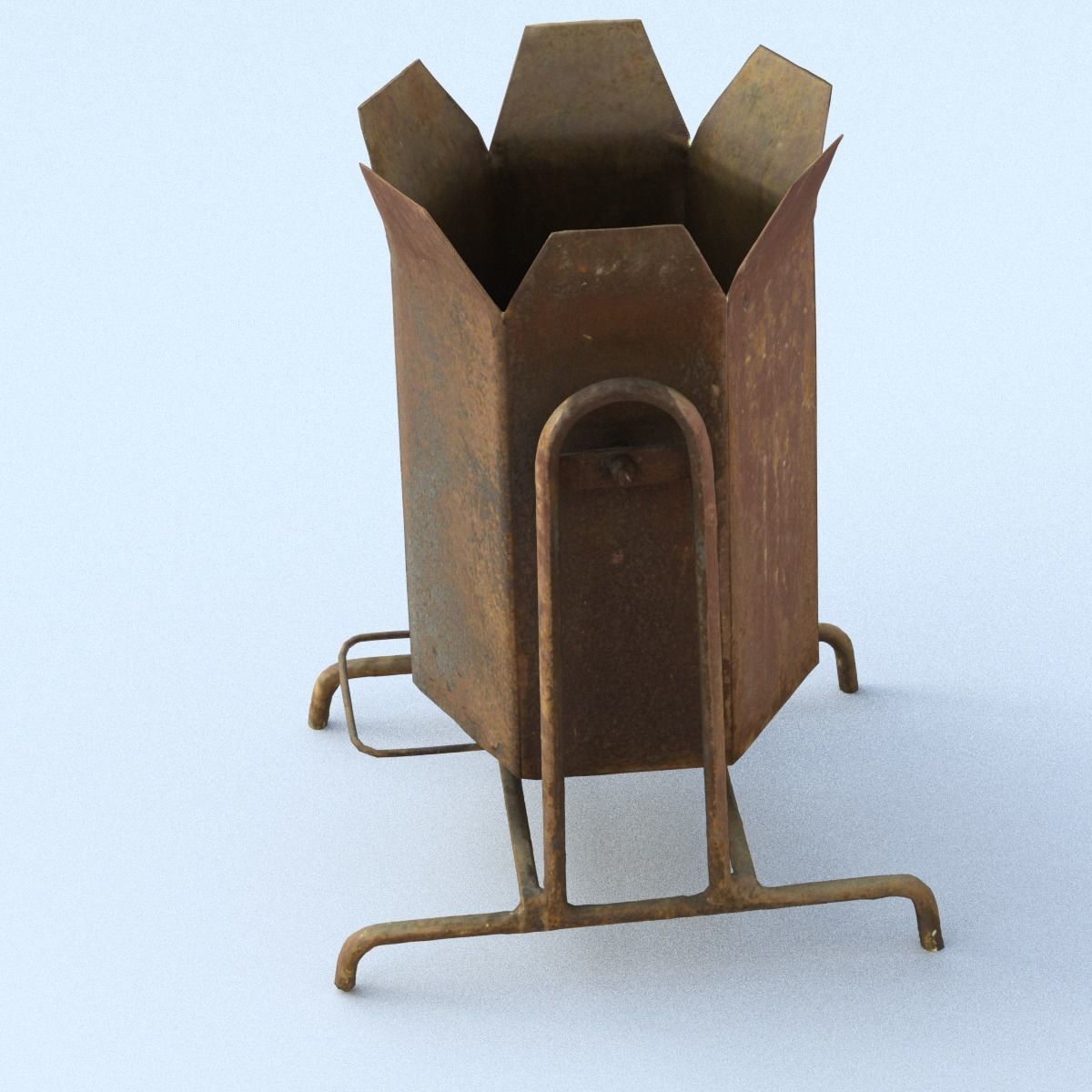 Rubbish Bin High Poly 3D model_8