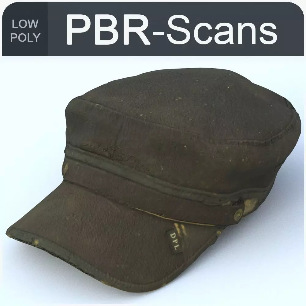 Old Cap Low Poly Low-poly 3D model_0