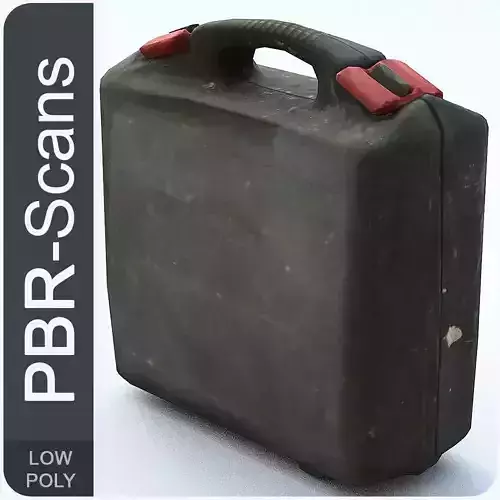 Suitcase Low poly military case - military case Low-poly 3D model
