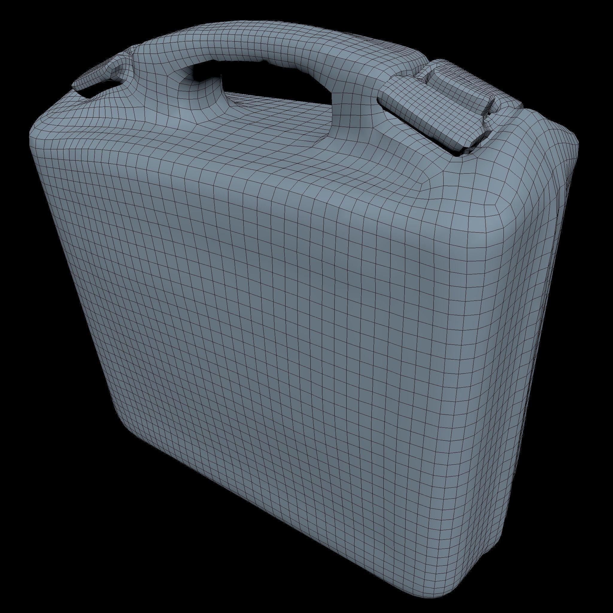 Suitcase Low Poly vintage - vintage Low-poly 3D model_3