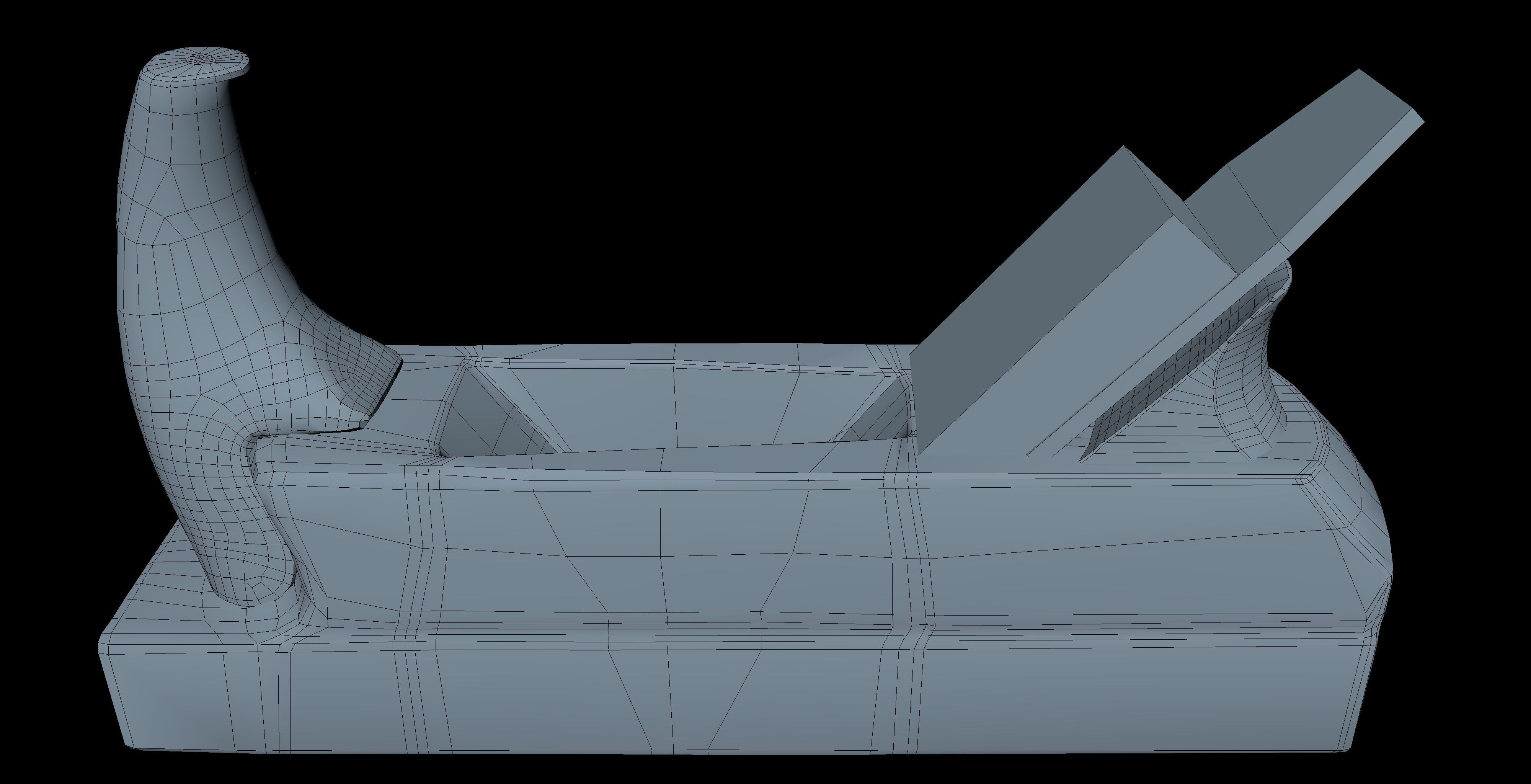 Jack Plane Low Poly Low-poly 3D model_1