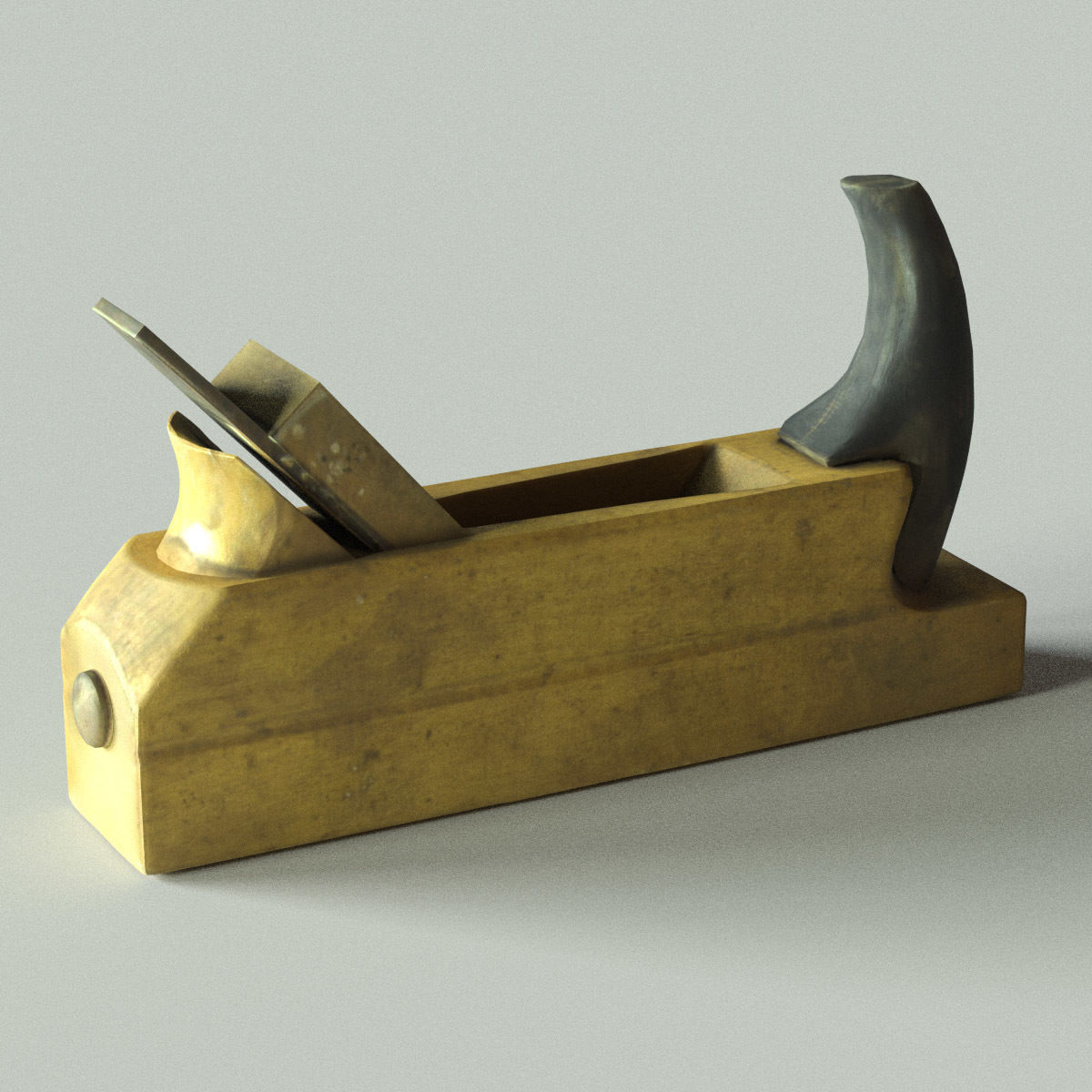 Jack Plane Low Poly Low-poly 3D model_5