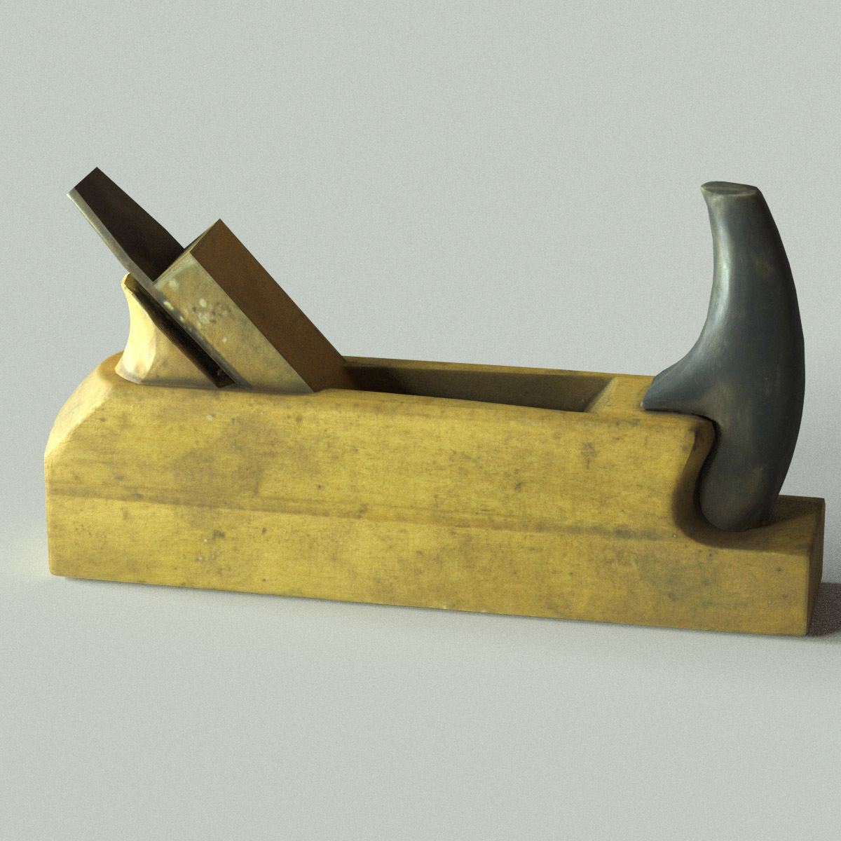 Jack Plane Low Poly Low-poly 3D model_7