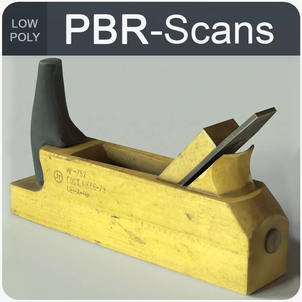 Jack Plane Low Poly Low-poly 3D model_0