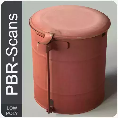 Rubbish Bin Low Poly