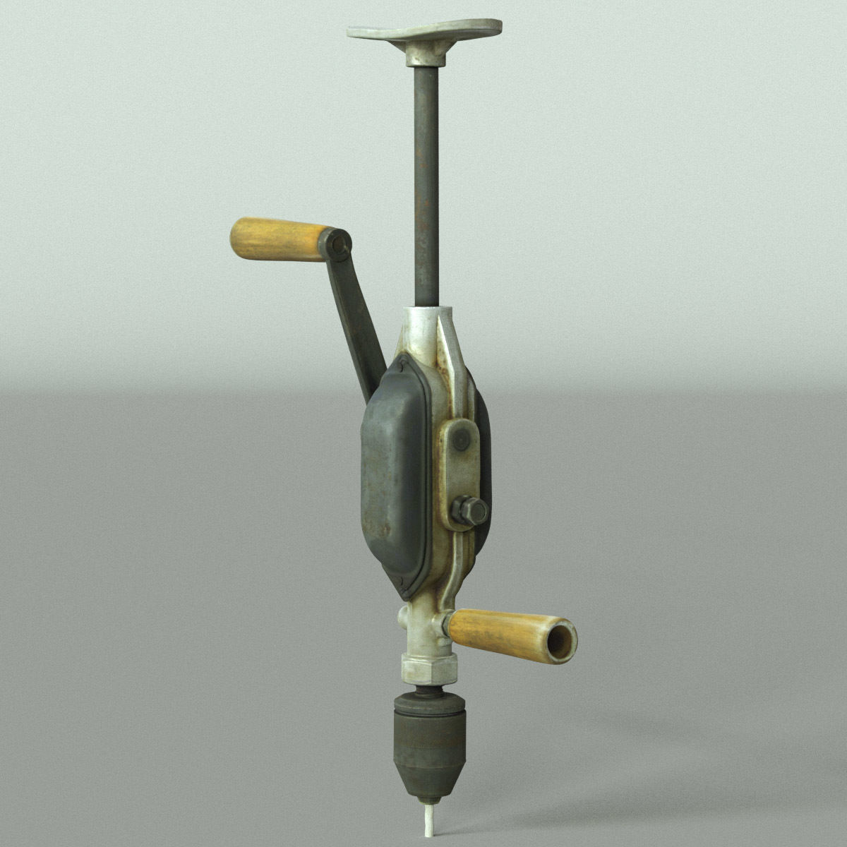 Hand Drill High Poly 3D model_7