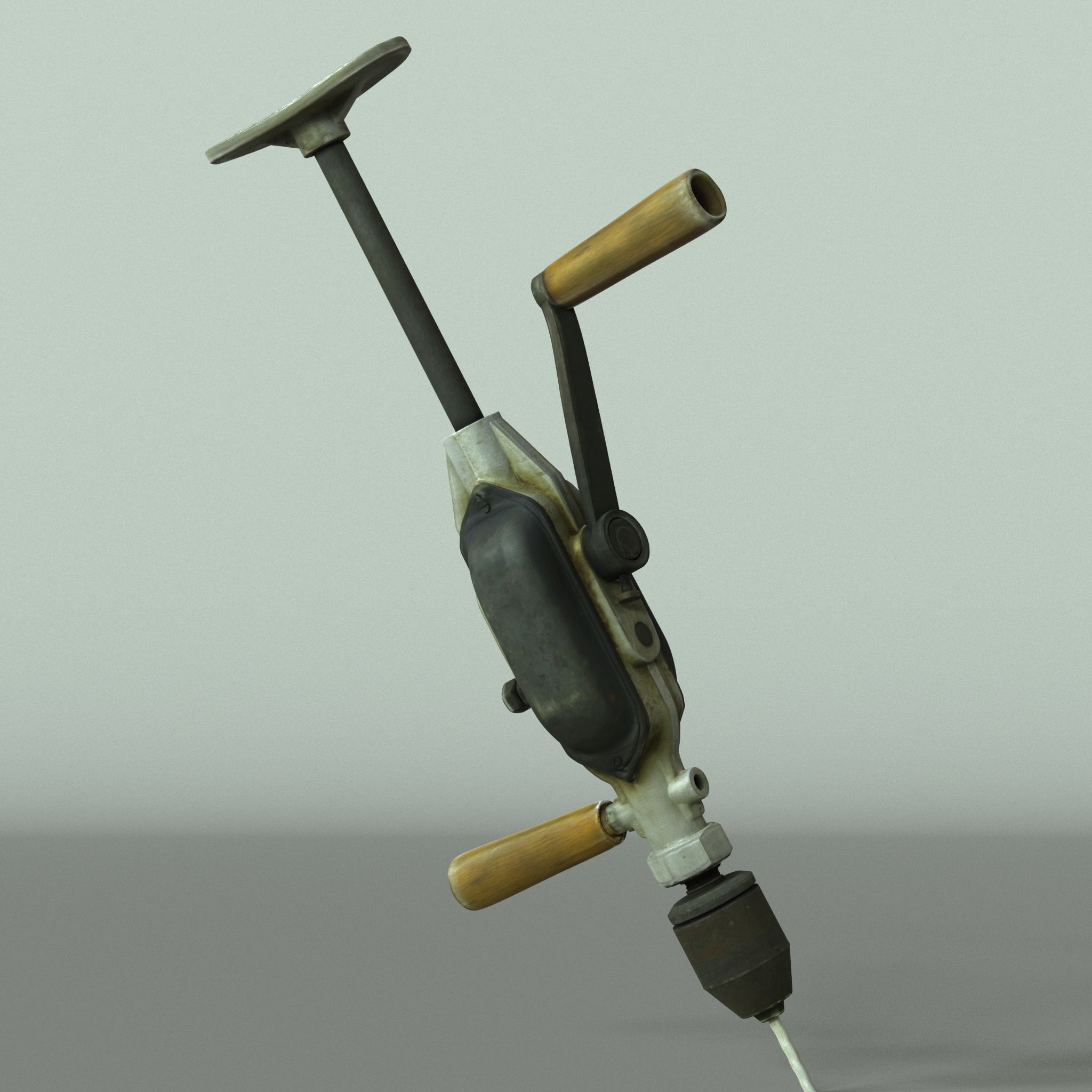 Hand Drill High Poly 3D model_1