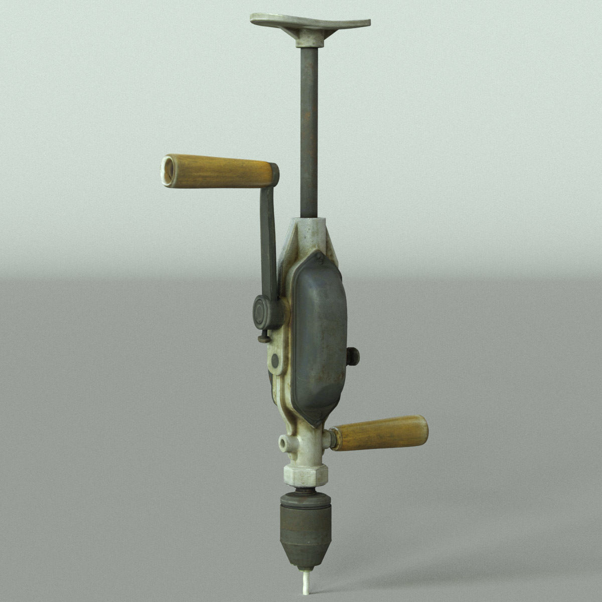 Hand Drill High Poly 3D model_8