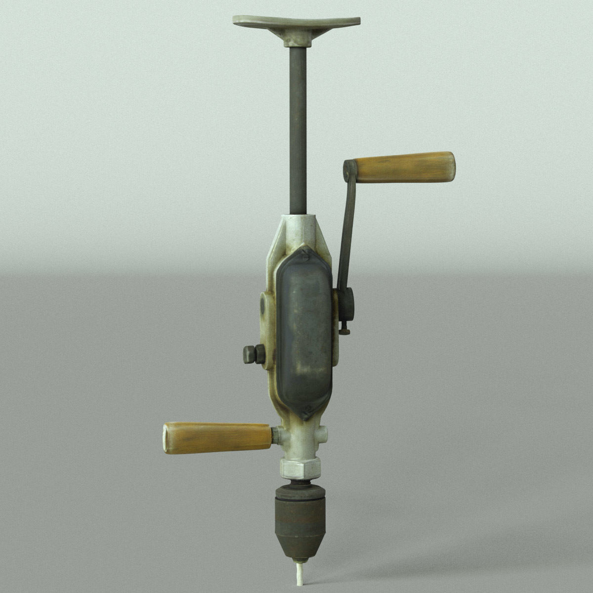Hand Drill High Poly 3D model_10