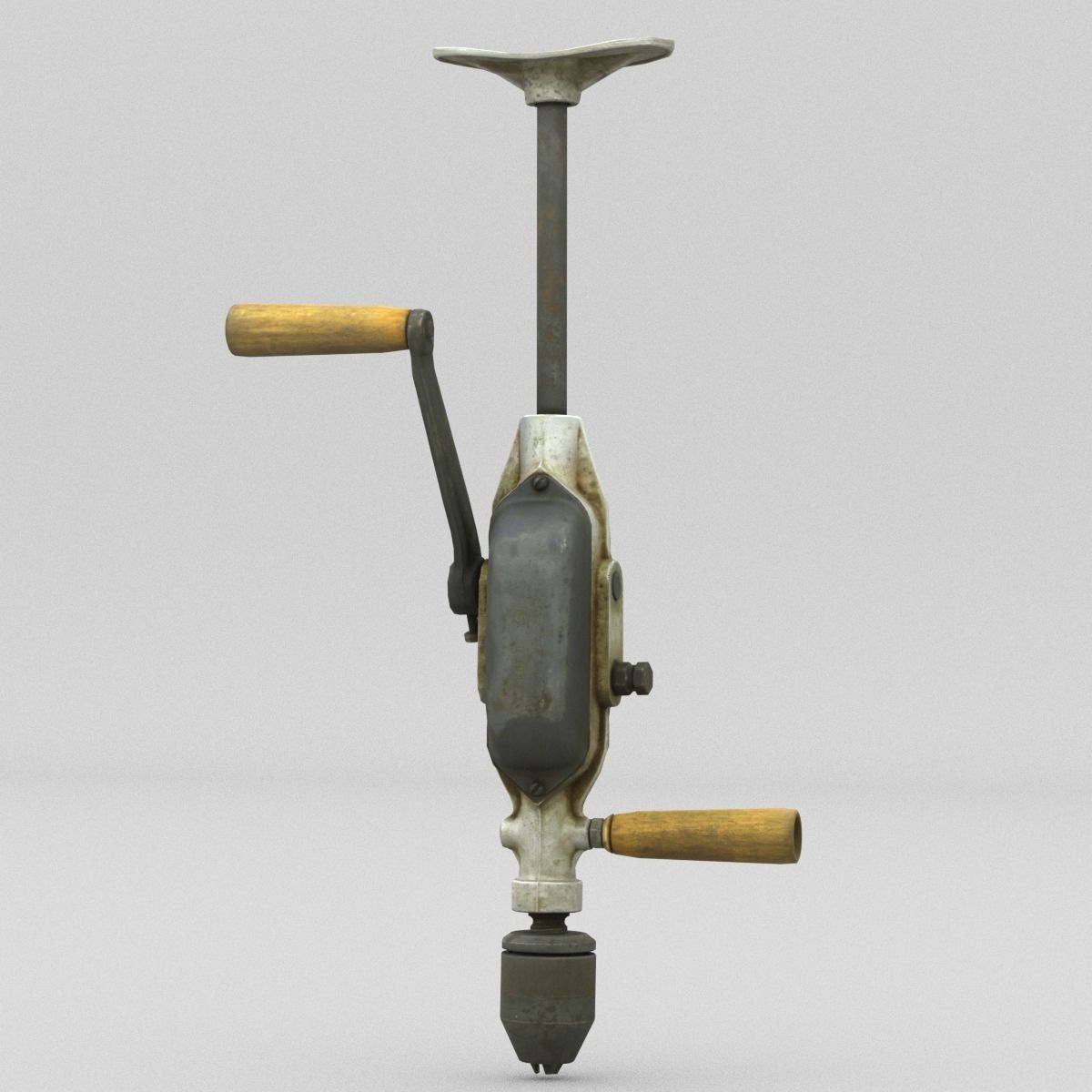 Hand Drill Low Poly Low-poly 3D model_7