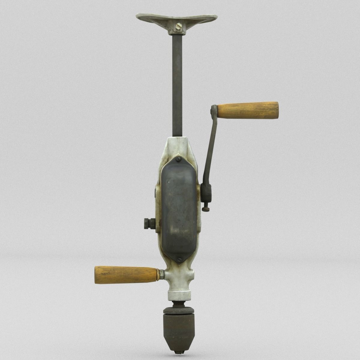 Hand Drill Low Poly Low-poly 3D model_10