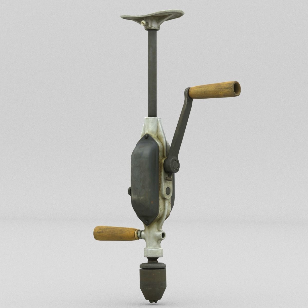 Hand Drill Low Poly Low-poly 3D model_9