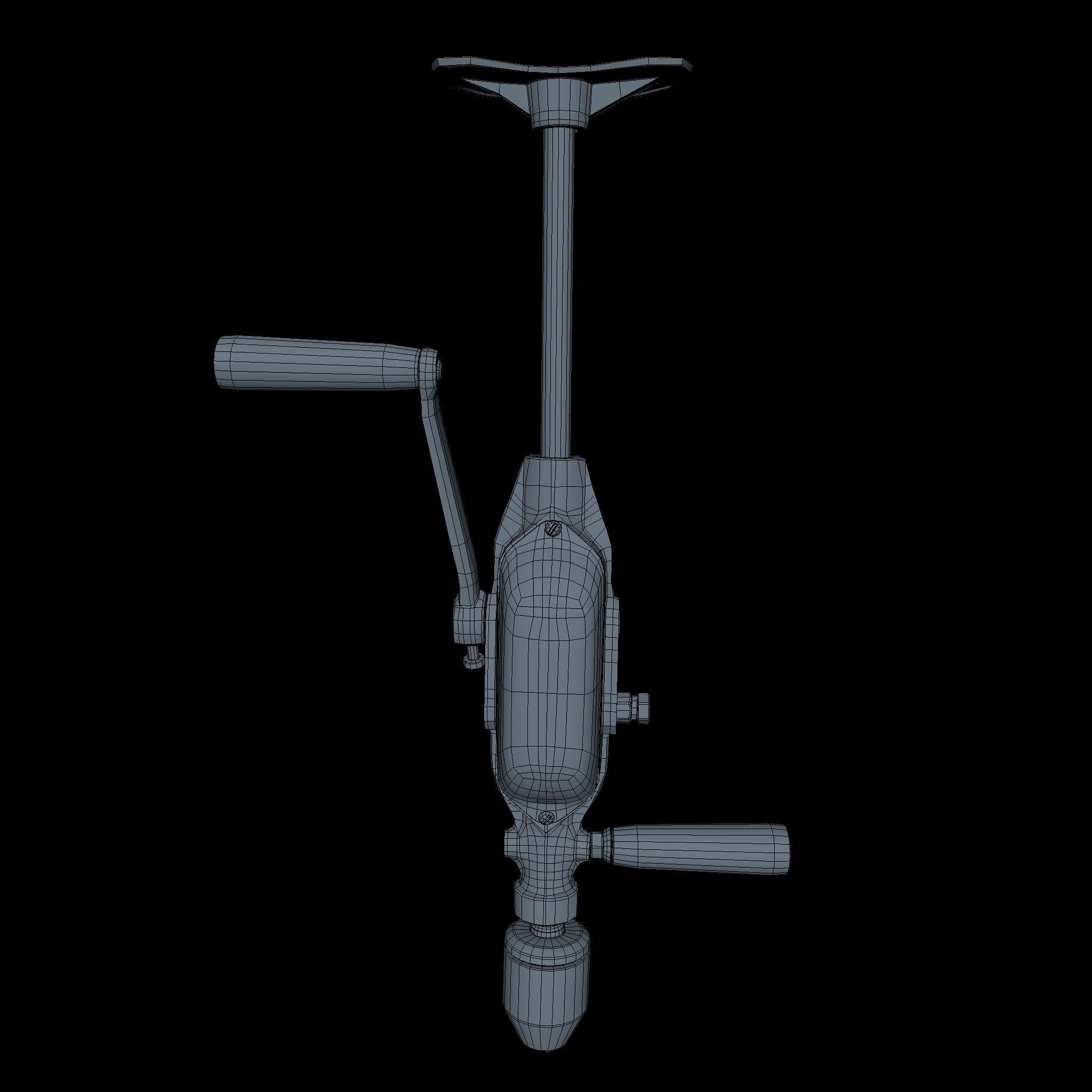 Hand Drill Low Poly Low-poly 3D model_2
