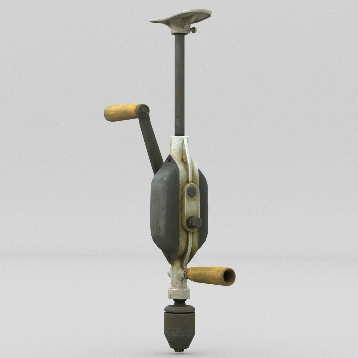 Hand Drill Low Poly Low-poly 3D model_13