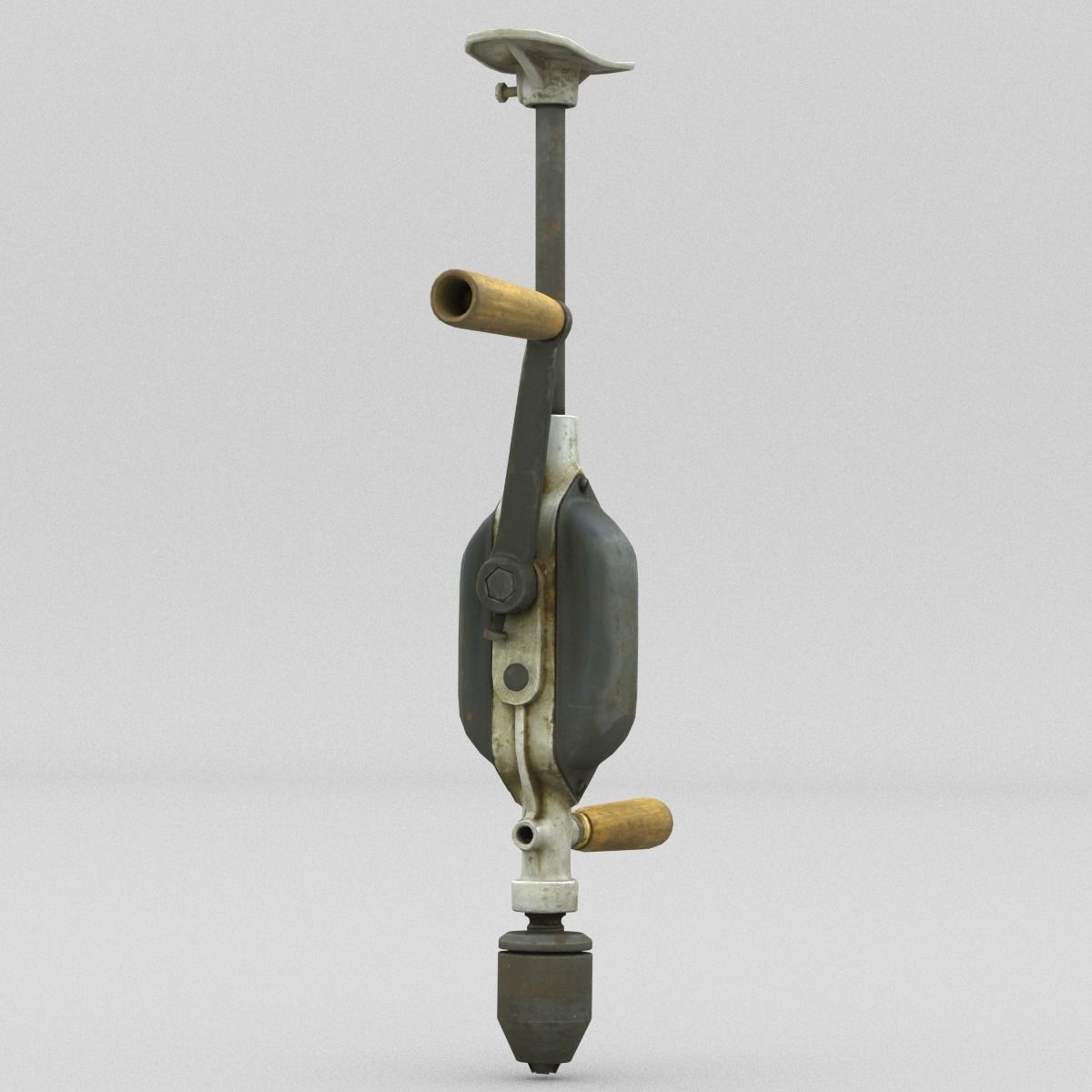 Hand Drill Low Poly Low-poly 3D model_5
