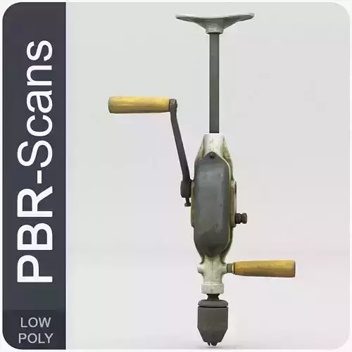 Hand Drill Low Poly