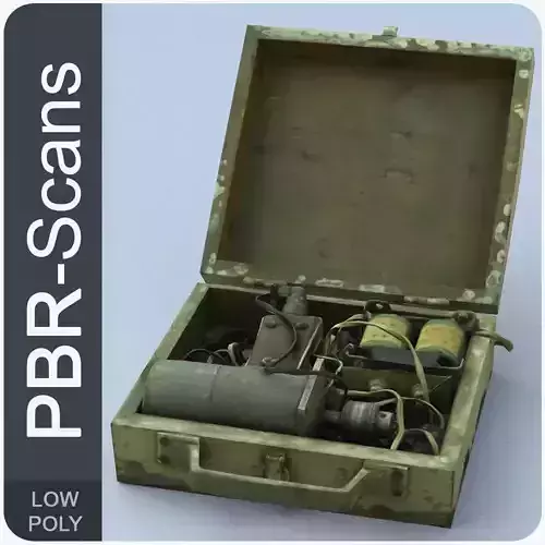 Open Suitcase Low Poly Low-poly 3D model