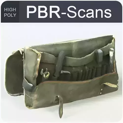 Open Satchel High Poly 3D model
