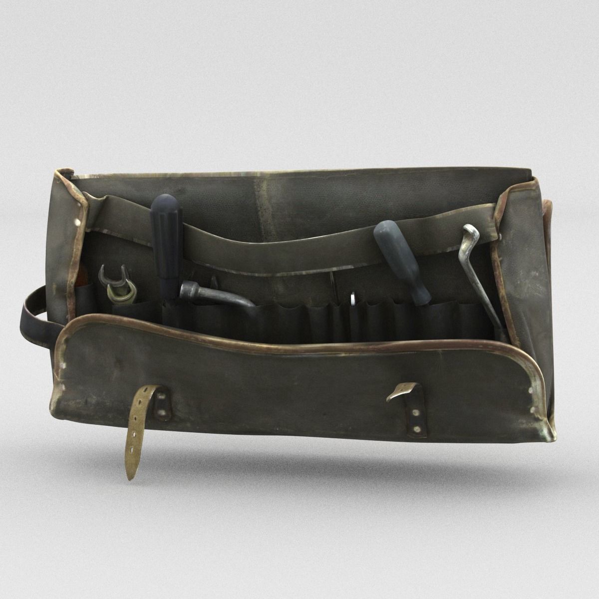 Open Satchel Middle SM 3D model_11