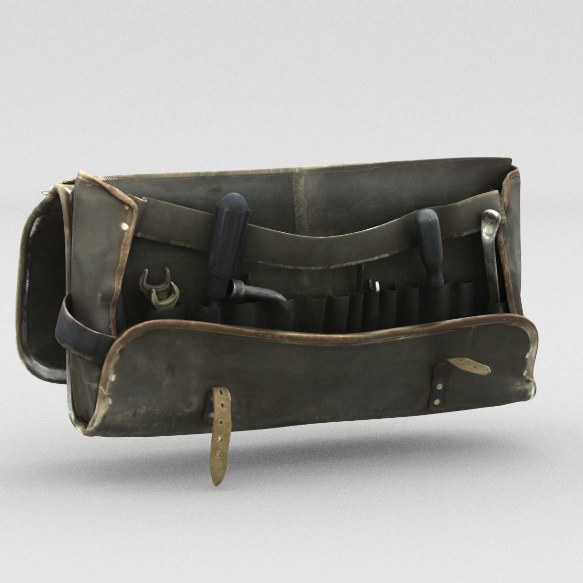 Open Satchel Middle SM 3D model_12