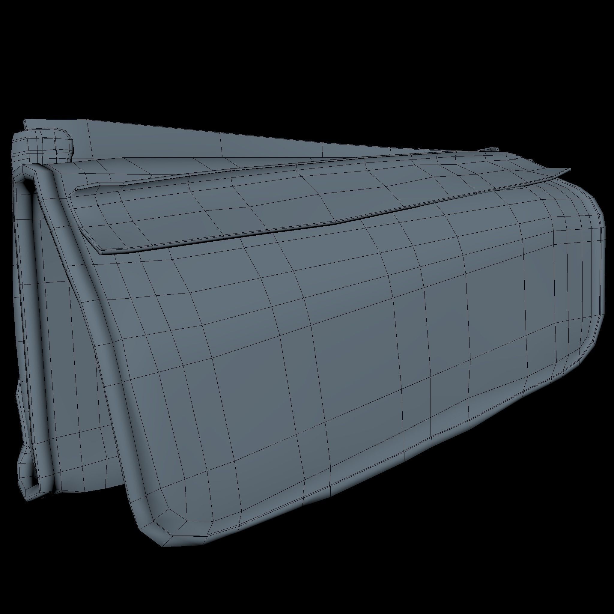 Open Satchel Middle SM 3D model_5