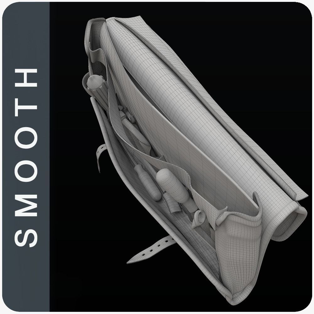 Open Satchel Middle SM 3D model_2