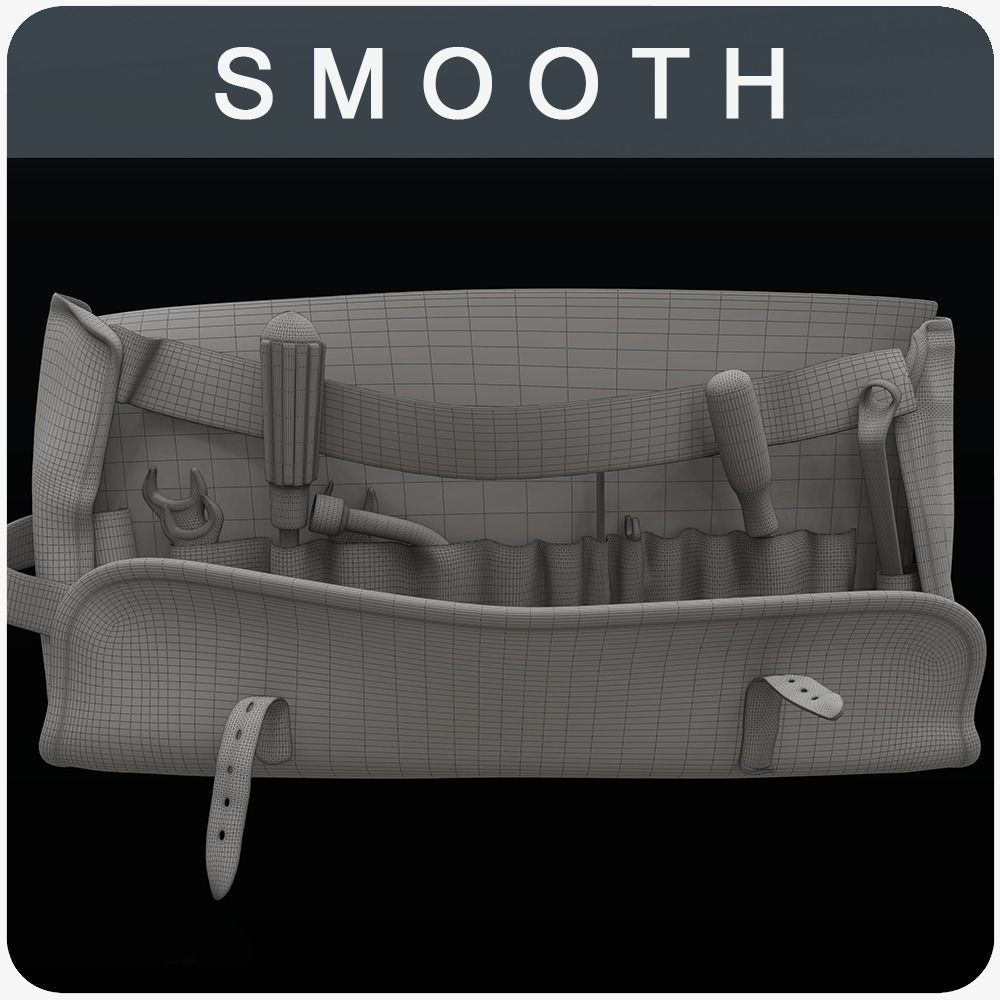 Open Satchel Middle SM 3D model_3