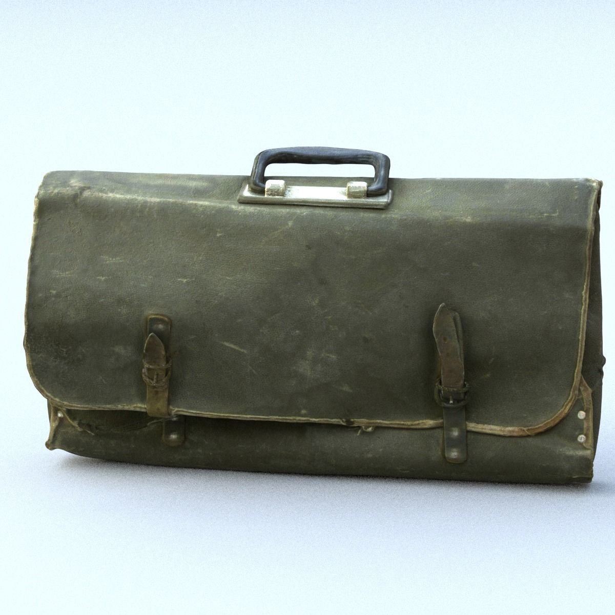 Satchel High Poly metal wallet 3D model_10